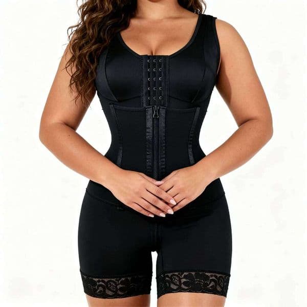 Women Full Body Shapewear Tummy Control Butt Lifter Hourglass Waist Trainer Zipper Slimming Bodysuit J260601