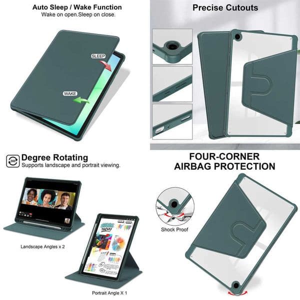 Rotation Cover For Samsung Galaxy Tab A11 87/ A11/Plus 2025 Case smart With Penil Slot funda SM-X130 SM-X230 X233 Tablet Case X260529