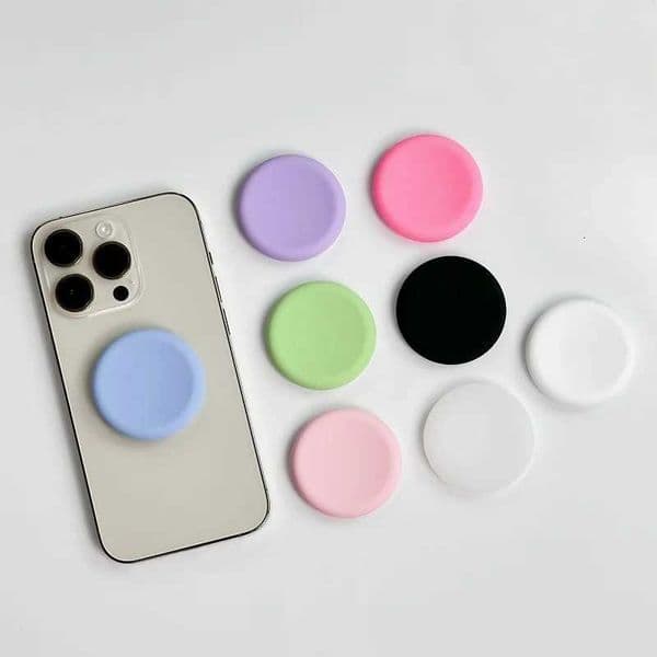 Round Phone Silicone Grip Stand Holder Pocket Socket Griptok Foldable Finger Ring Phone Stand for Mobile PhoneJ260601
