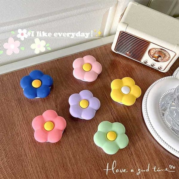 Flower Korean Fresh Universal Finger Ring Holder olding Phone Holder Smartphone Grip For iPhoneJ260601