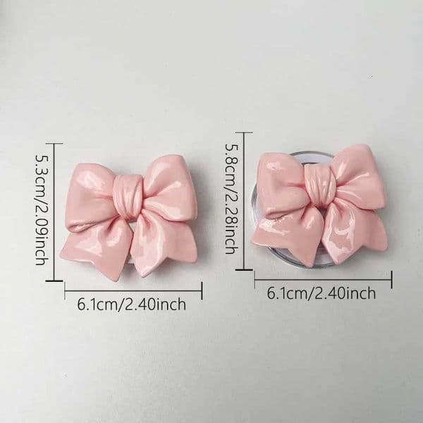 Bowknot Cute Colorf Phone Holder Griptok Finger Ring port Magnetic and sticker two types Grip Tok Socket Bracket Girl GiftJ260601