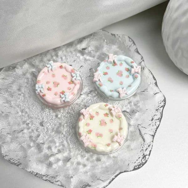Glue Small Tray Phone Stand Desktop Retractable Foldable Holder Transparent Socket Talk Grip For Iphone 16J260601