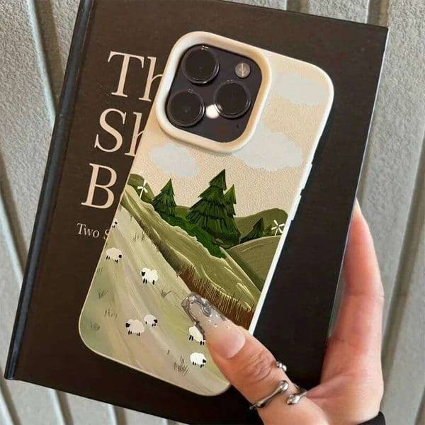 Sheep Farm Scenery Image Phone Case For iPhone Air XSMax XS XR X 17 16 15 14 11 Pro Max 13 12 Trend Soft Back Cover