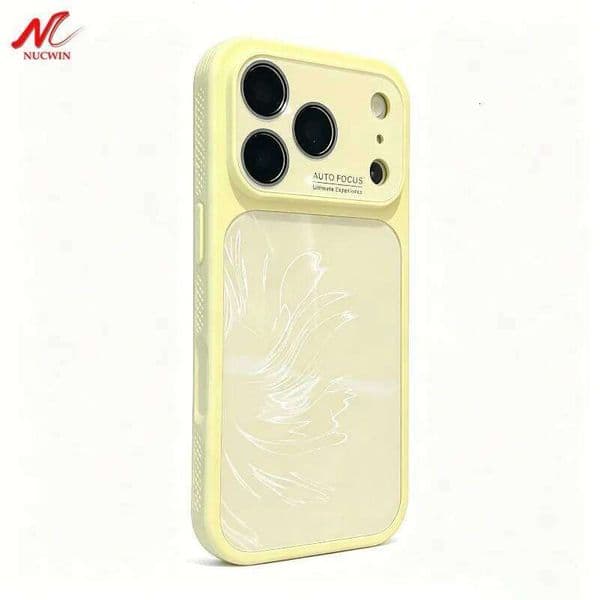 Gradient Laser Aurora Feather Pattern Case For iPhone 17 16 15 14 Pro Max Heat Dissipation Bumper Camera Protector PC Hard Cover