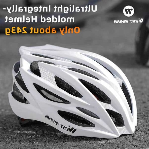 Ultralight WEST BIKING Cycling Hel Integrated Molding MTB Road Bike Hel Men Women Cycling Safety Cap Bike Accessories S260601
