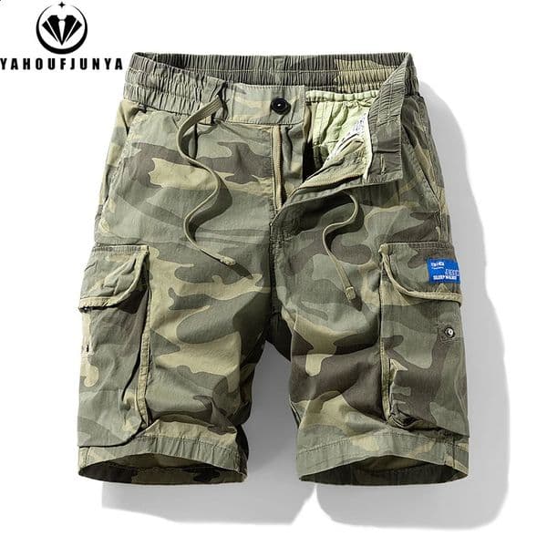 Men Summer Outdoor Leisure Camouflage Comfortable Shorts Elastic Waist Loose Straight HighQuality n Male 260601