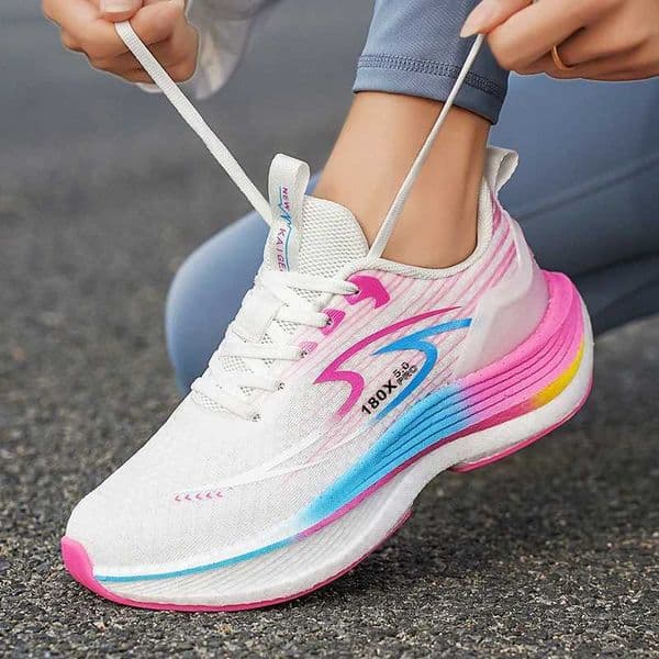 Womens High-Rebound Shock-Absorption Running Shoes with Carbon Plate C260601