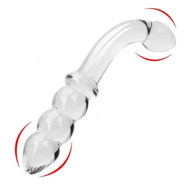 102 2026 New 2 In 1 Glass Anal Beads Butt Plug For Women Hard Dildos Vaginal Anus Dilator Men Prostate Massager adult toys Female Masturbator Sex Toy 102