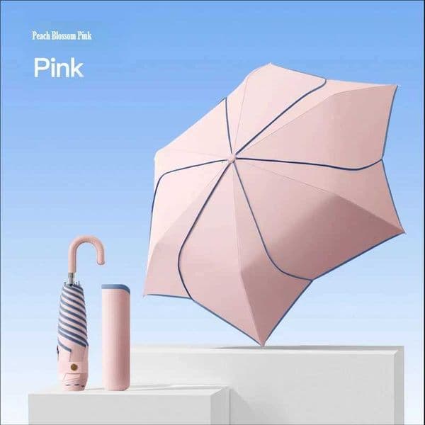 Korean-style Manual Petal Umbrella Dual-use Sun Rain Reinforced Windproof Folding Umbrella Fresh Style UV Protection ParasoJ260601
