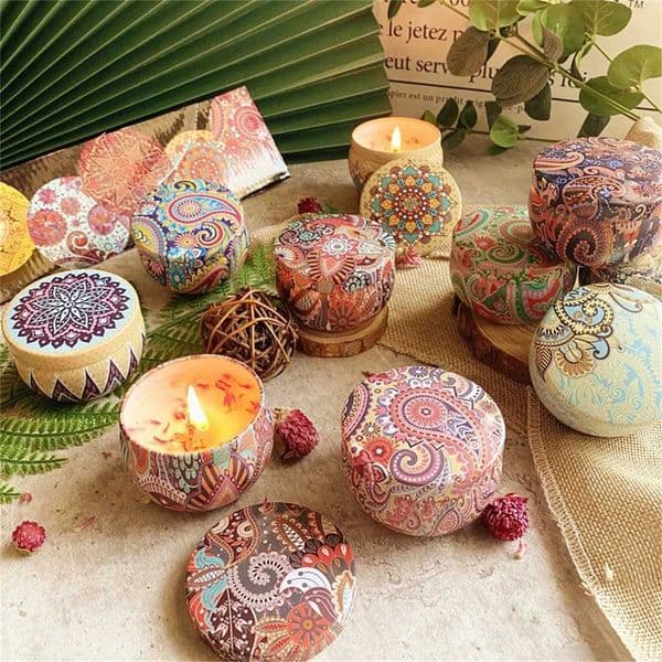 Dried Flower Smokeless Aromatherapy Candle Romantic Bedroom Sleep Aid Lightly Scented Long-lasting Room Fragrance Womens Gi C260530