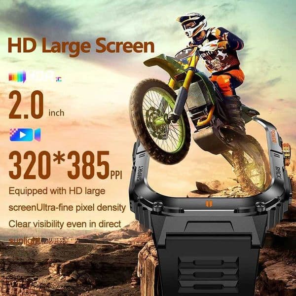 Hot sell gifts 2026 New Military SmartWatch Men Outdoor Sports Waterproof GPS Tracker LED Call health monitoring MenJ260601