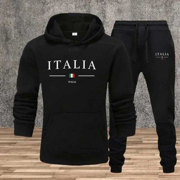 2026 New Arrival Mens Tracksuit Hoodies Sweatpants 2pcs Set Italy Fashion Print Sweatshirt Sportswear Male Daily Casual Outfits Q260601