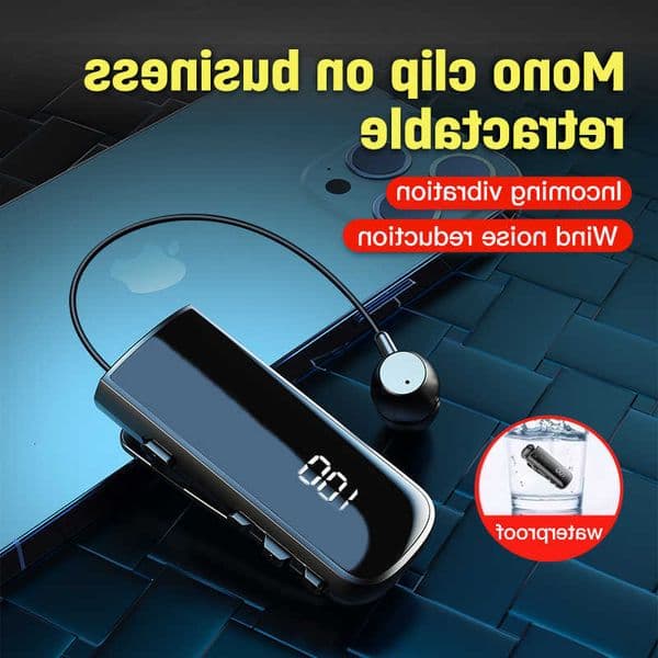 High quality IPX7 Waterproof Bluetooth clip on Earphone Noise Cancelling windproofWireless Headphone ears in lotus with wire X260529