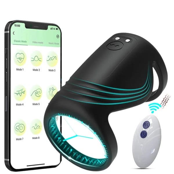 2026 New Bluetooth Vibrator Men Masturbator Machine Penis Delay Trainer Cock Ring Glans Massager Male Sex Toys adult toys For Adult 015