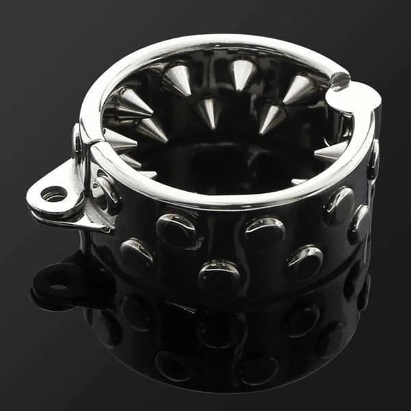 101 2026 New Stainless Steel Metal Ring With Spikes Scrotum Bondage Ball adult toys Stretcher Weight Penis Stimulate Cock Lock Ring Sex Toy For Men 101
