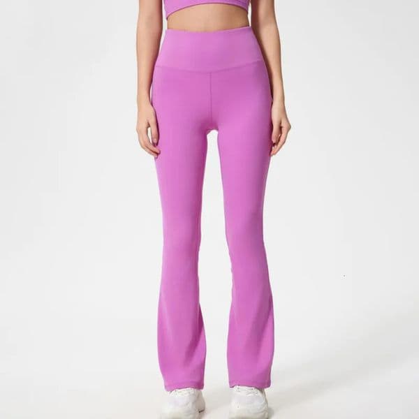 2026 New Women Fitness Yoga Pants Elastic Groove Wide outdoor Leg Flare Leggings High Waist Dance Pant Thin Summer Flared Trousers Tight Sweatpants Free Shippin 12