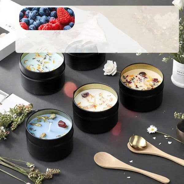Crystal scented candles high-end iron cans soy wax dried floral scented candles scented candles hand held gifts C260530