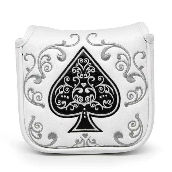 ACE-Golf Putter Cover, Golf for Mallet Headcover with Magnetic Closure, Elegant Embroidery, Premium Leather Headcovers 26L0601