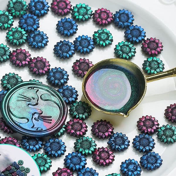 Aurora Lacquer Wax Seal Beads Particle Polarized Sparkling Powder Gold Powder Colorful Lacquer Sealing Wax Beads