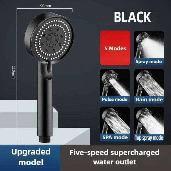 High Pressure 5 Modes Adjustable Filter Set New Bathroom Shower Head Accessories Sprayer 26Y0526