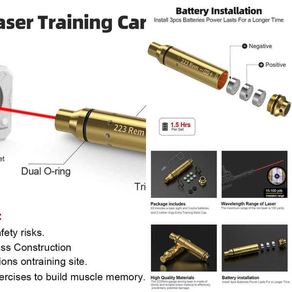 223 Rem link laser training cartridge Red Dot Laser Training Bullet Dry Fire Laser Trainer Cartridge Tactical X260529