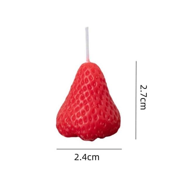 5pcs Strawberries Candles GiftsAromatherapy Candle for Wedding ReceptionsBirthday PartiesHoliday Celebration Supplies C260530