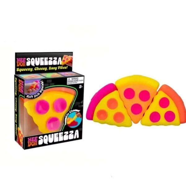 Schylling Needoh Pizza Fidget Cube Soft Rubber Sensory Stress Relief Squeeze Improve Focus Anxiety Calming Toy Surprise Box 26L0601