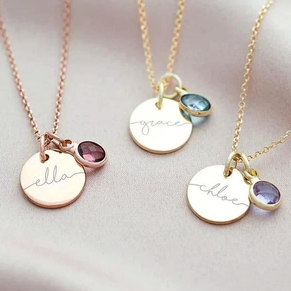 Personalized Birthstone Necklace for Women Customized Christmas Jewelry for Mother Gift Necklace Name Personalized for Mom 260529