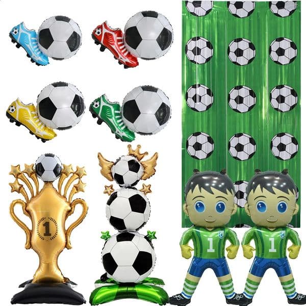 Soccer Party Decor Football Themed Balloon Boot Kids Boys Birthday Decoration Supplies 260601