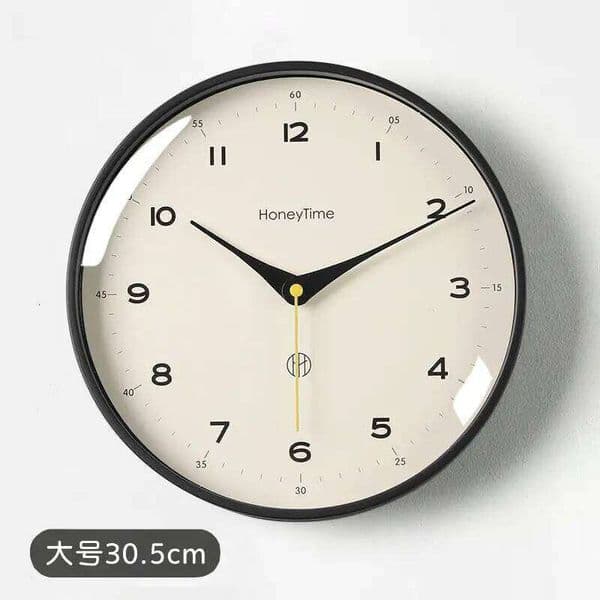 Simple Orange Clock Atmosphere Creative Silent Dinning Living Room Wall Hanging Clocks Watch Home Decoration 26Y0601