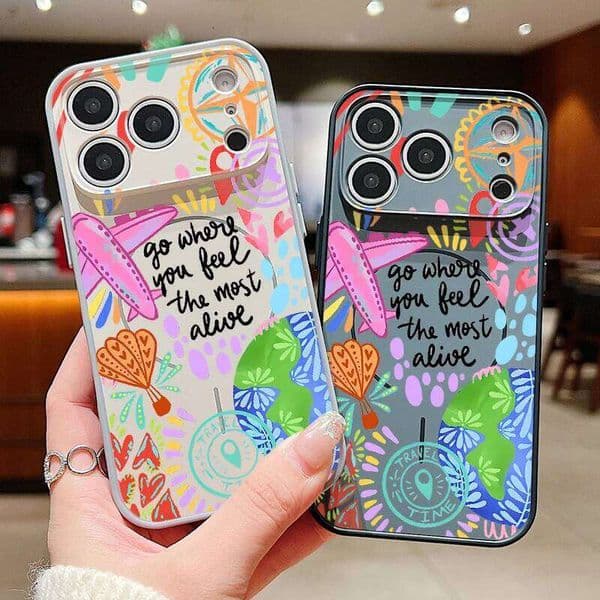 Airplane Painting Print Magnetic Phone Case iPhone 17 16 15 14 13 Pro Max For Magsafe Wireless Charge Hard PC Cover W260601