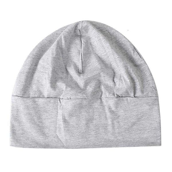 Beanie Adult Men Women Cotton Night Cap Plain Sleeping Hat Soft Sleep Patch Sleep Solid Caps Black White C260601
