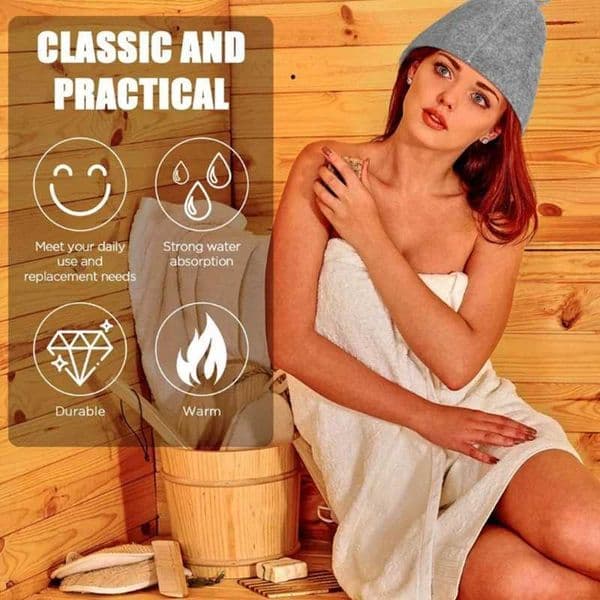 Hats Sauna Caps Sauna Hats Sauna Accessories Felt Sauna Sauna Cap for Men and Women Home Sauna Steam Cap for Steam Room C26060123