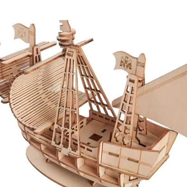 1PC 3D Sailboat Wooden Assembly Model DIY Wooden Crafts 3D Gifts Desktop DecorationL260601