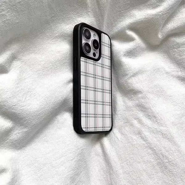 Checkerboard Preppy Plaid Phone Case for iPhone 17 16 15 14 13 12 11 Air Pro Max 14 16 Plus Shockproof Aesthetic Cover Z260601