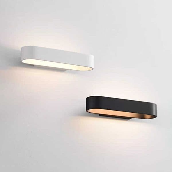 Wall Lamp Indoor LED Aluminum Lamp Bedroom Bedside Lamp Hallway Wall Light Black and White Lamp Body Lighting Fixture S260601