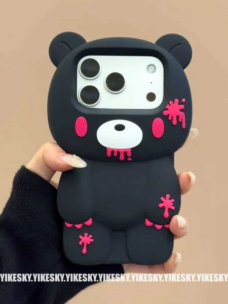 Phone Bear Silicone Case Cute Cartoon Protective Cover Multi-Size Options Available Z260601