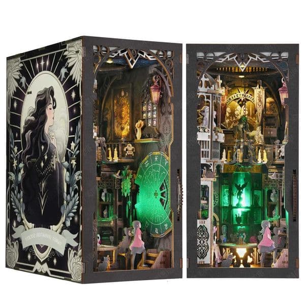 2026 New Nook Magic 3D Wooden Puzzle Home Decoration DIY House Kit For Miniature Insert Book Stand Bookshelf Toys 11