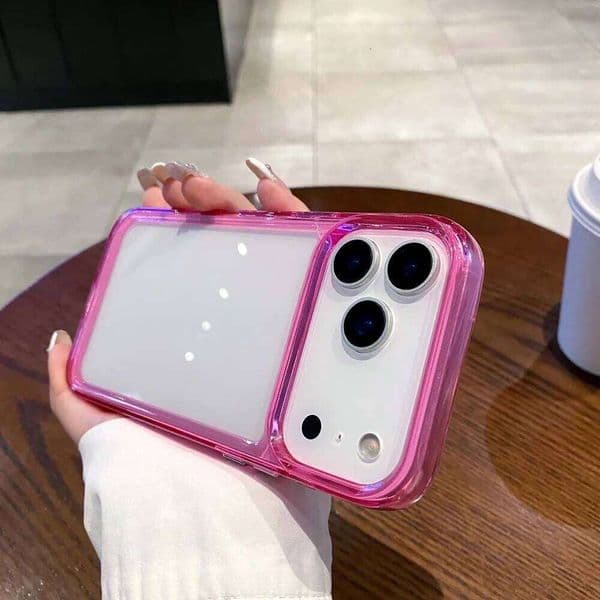 Trendy TPU Colorful Frame Protect Case for IPhone 17Air 16E 15 14 Plus Pro Max Shockproof Acrylic Transparent Armor Bumper Cover