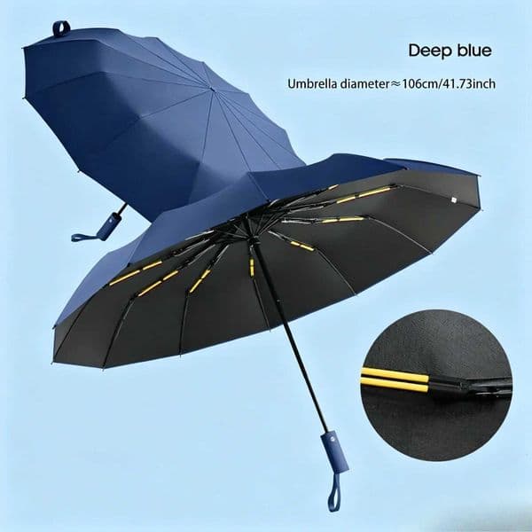 Men Business 24 Bones Reinforced Umbrella Windproof Durable Anti UV Sunscreen Umbrella For WomenJ260601