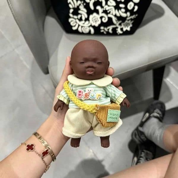 Full With Clothes Dark Skin Squishy Funny Stress Relief Squeeze Fidget Decompression Gift for Kids Adult L260529E0H7