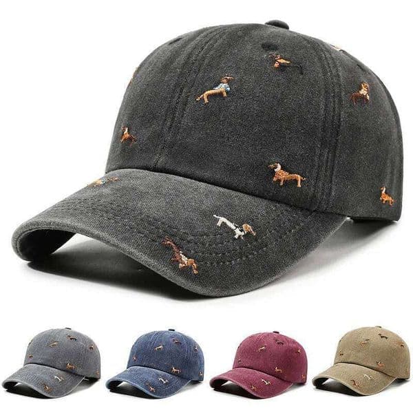 New puppy retro spring and autumn fashion washed Auteng soft top baseball cap, street worn new duckbill hat with embroidery 26L0601