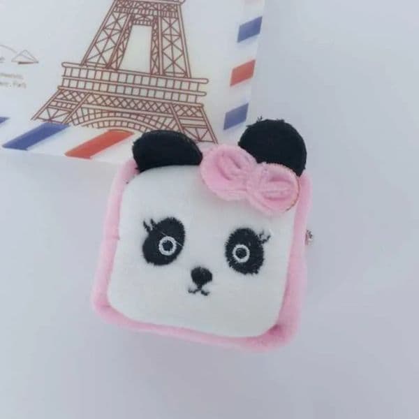 2026 New Thickly Padded Japanese And Korean Cute Lady Plush Money Pouch Coin Cartoon Chinchilla Key Bag Square Shape Toys 11