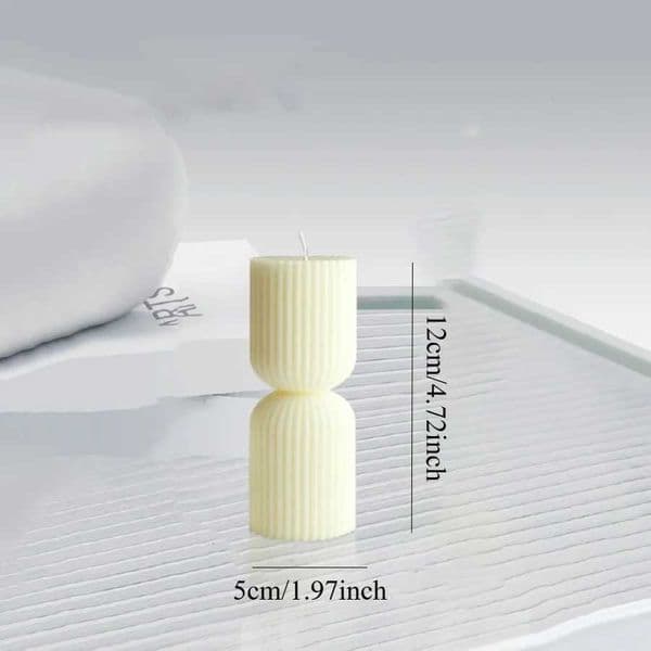 Nordic Minimalist Ribbed Cylinder Pillar Scented Candle Soy Wax Aromatherapy Candle Home Decor C260530