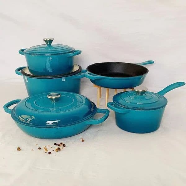 2026 Cast Iron Set Of 5-7 Pieces Enamel Milk Stew Frying Pan cologne Seafood perfume Pot Free Shipping 33