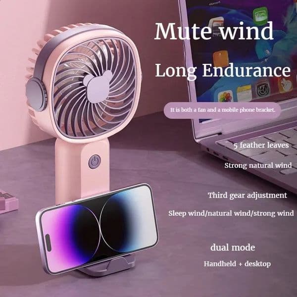 Mini USB Handheld Fan MultiFunctional Desktop With Stand Eectric Students Outdoor Portable Small 260601