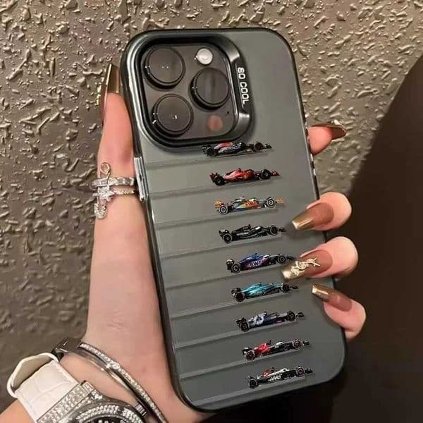Luxury Formula Fashion Racing Pattern Phone Case For iPhone 17 Air 16 Pro Max 15 14 Plus 13 Luxuy Shockproof Silicone Back Cover Z260601