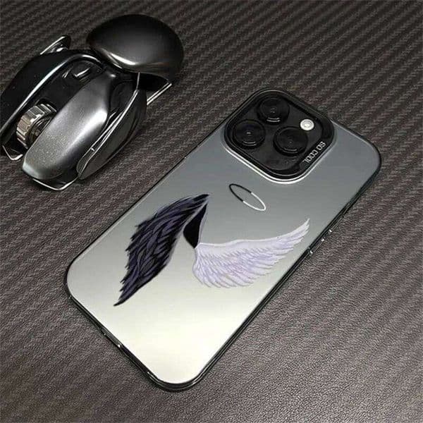 Creative Angel Wings Phone Case For iPhone Air 17 16 15 14 13 12 11 Pro Max Mini XSMax XS XR X 7 8 Plus Hard Cover