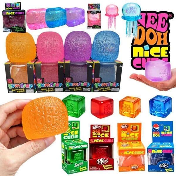 Needoh Nice Stress Reliever Fidget Tool Anxiety Focus Desk Sensory Cube for Adults & Kids 26L0601