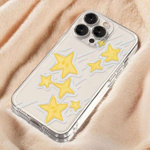 Yellow Meteor Cute Star Cartoon Phone Case For iPhone 17 Pro Max Air X XR XSMax 16e 15 14 13 Mini 12 11 Y2K Soft Back Cover